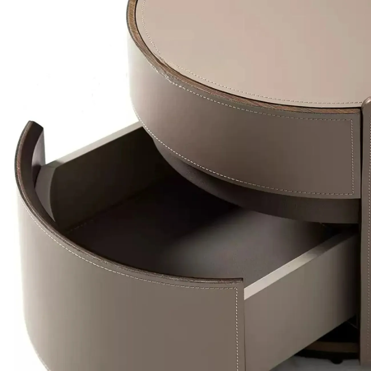 Элегантная прикроватная тумба Wand с кожаной обивкой TB39465-32