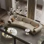 Роскошный изогнутый диван Wand из кожи или микрофибры DV39470-32
