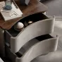 Элегантная прикроватная тумба Wand с кожаной обивкой TB39471-32