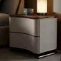 Элегантная прикроватная тумба Wand с кожаной обивкой TB39471-32