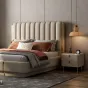 Роскошная двухспальная кровать Wand с кожаной обивкой KR39472-32