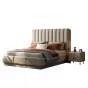 Роскошная двухспальная кровать Wand с кожаной обивкой KR39472-32