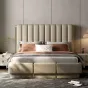 Роскошная двухспальная кровать Wand с кожаной обивкой KR39472-32