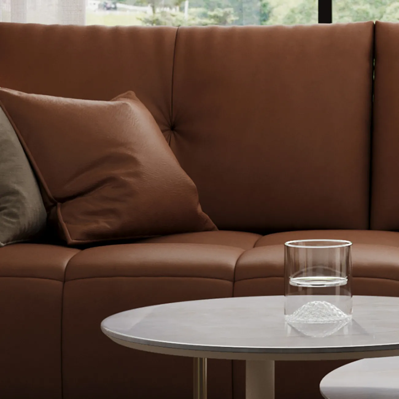 Роскошный диван Wand из разных видов кожи DV39475-32