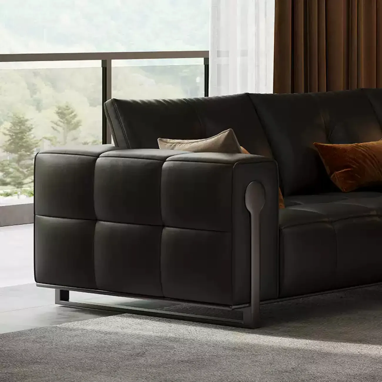 Роскошный диван Wand из разных видов кожи DV39476-32