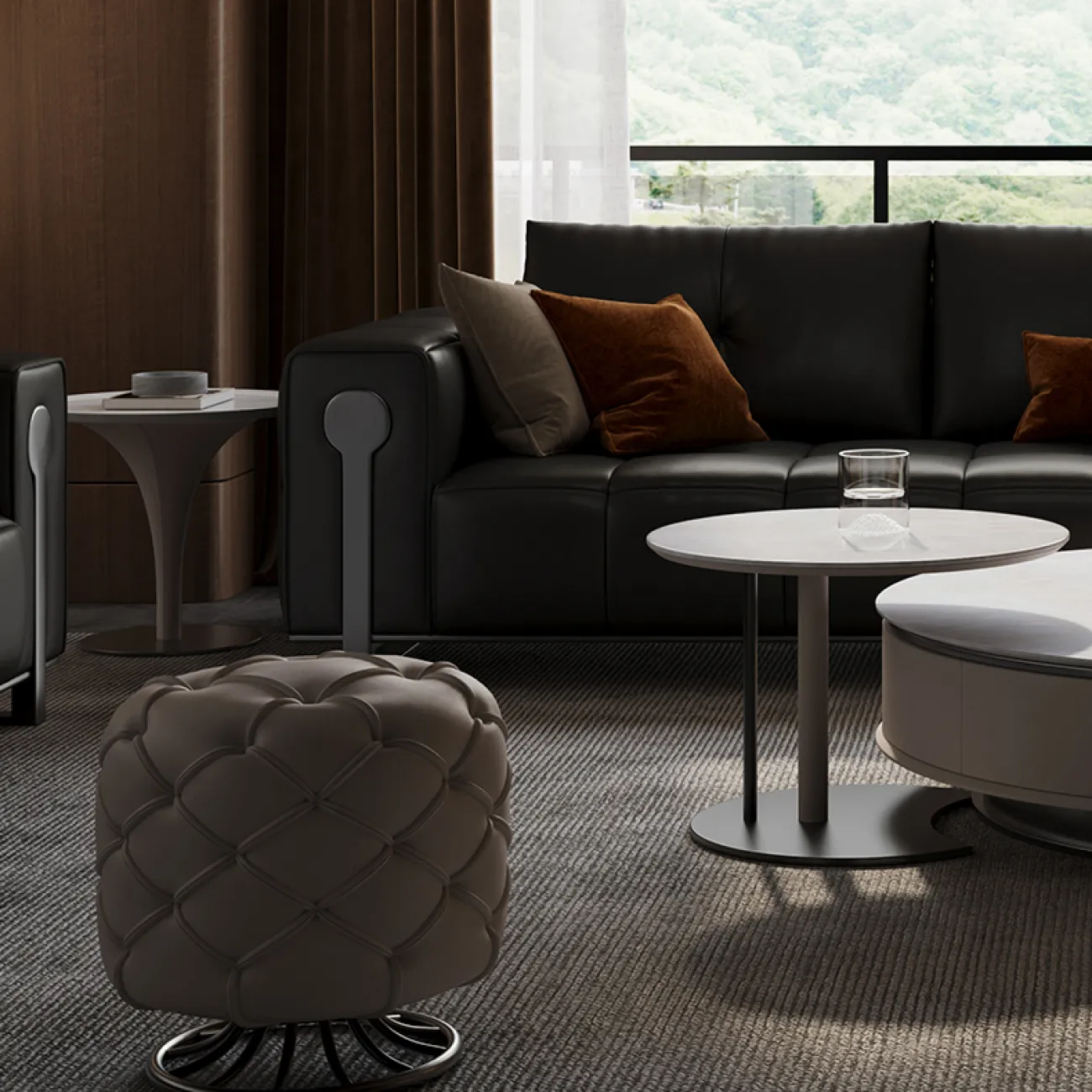 Роскошный диван Wand из разных видов кожи DV39476-32