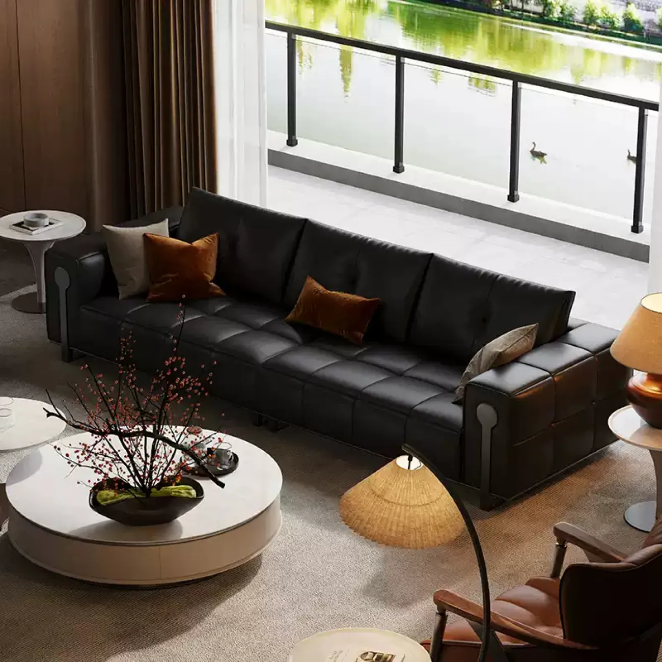 Роскошный диван Wand из разных видов кожи DV39476-32