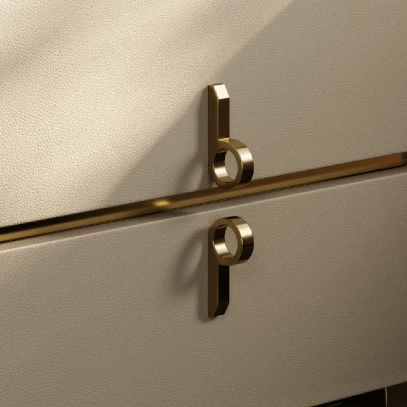 Элегантная прикроватная тумба Wand с кожаной обивкой TB39478-32 Элегантная прикроватная тумба Wand с кожаной обивкой TB39478-32