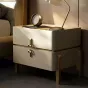 Элегантная прикроватная тумба Wand с кожаной обивкой TB39478-32