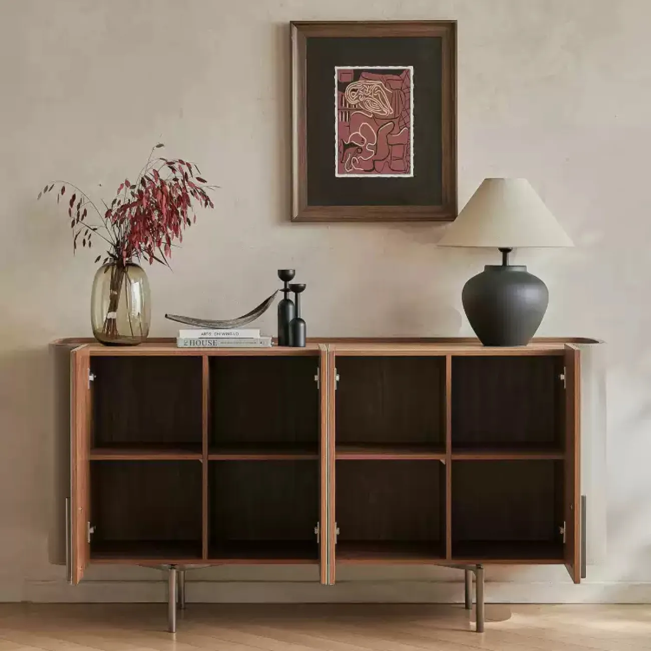 Роскошный комод Wand с кожаной обивкой KD39480-32 Роскошный комод Wand с кожаной обивкой KD39480-32