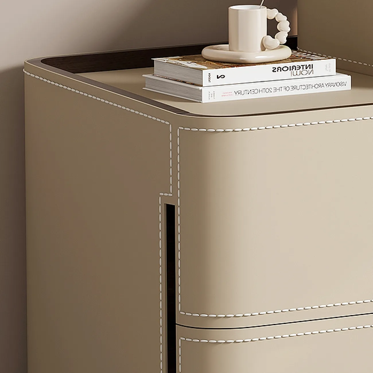 Элегантный туалетный столик Wand с кожаной обивкой и разной комплектацией TS39481-32