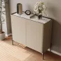 Практичный комод Wand обитый кожей с мраморной столешницей KD39484-32