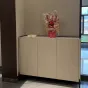 Практичный комод Wand обитый кожей с мраморной столешницей KD39484-32