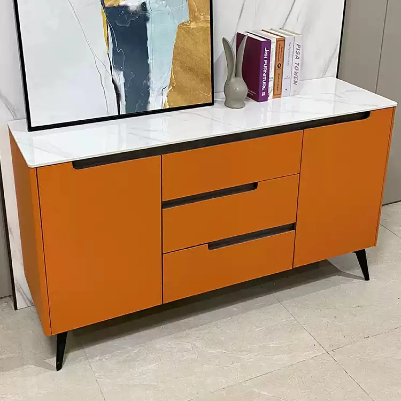 Роскошный комод Wand с кожаной обивкой KD39502-32 Роскошный комод Wand с кожаной обивкой KD39502-32