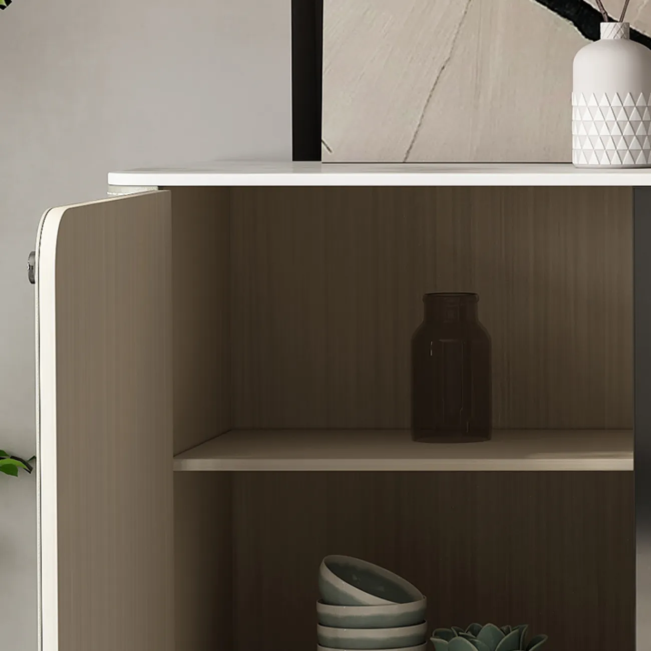 Роскошный комод Wand с кожаной обивкой KD39522-32 Роскошный комод Wand с кожаной обивкой KD39522-32