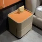 Элегантная прикроватная тумба Wand с кожаной обивкой TB39523-32