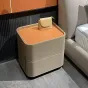 Элегантная прикроватная тумба Wand с кожаной обивкой TB39523-32