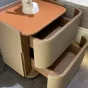 Элегантная прикроватная тумба Wand с кожаной обивкой TB39523-32
