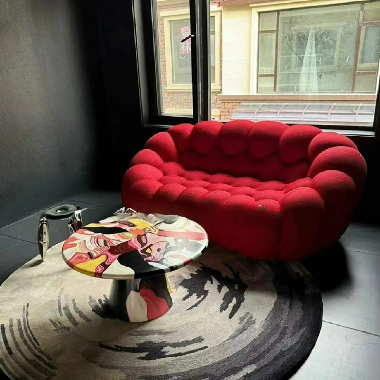 Дизайнерский журнальный столик Wand из стеклопластика JS39526-32