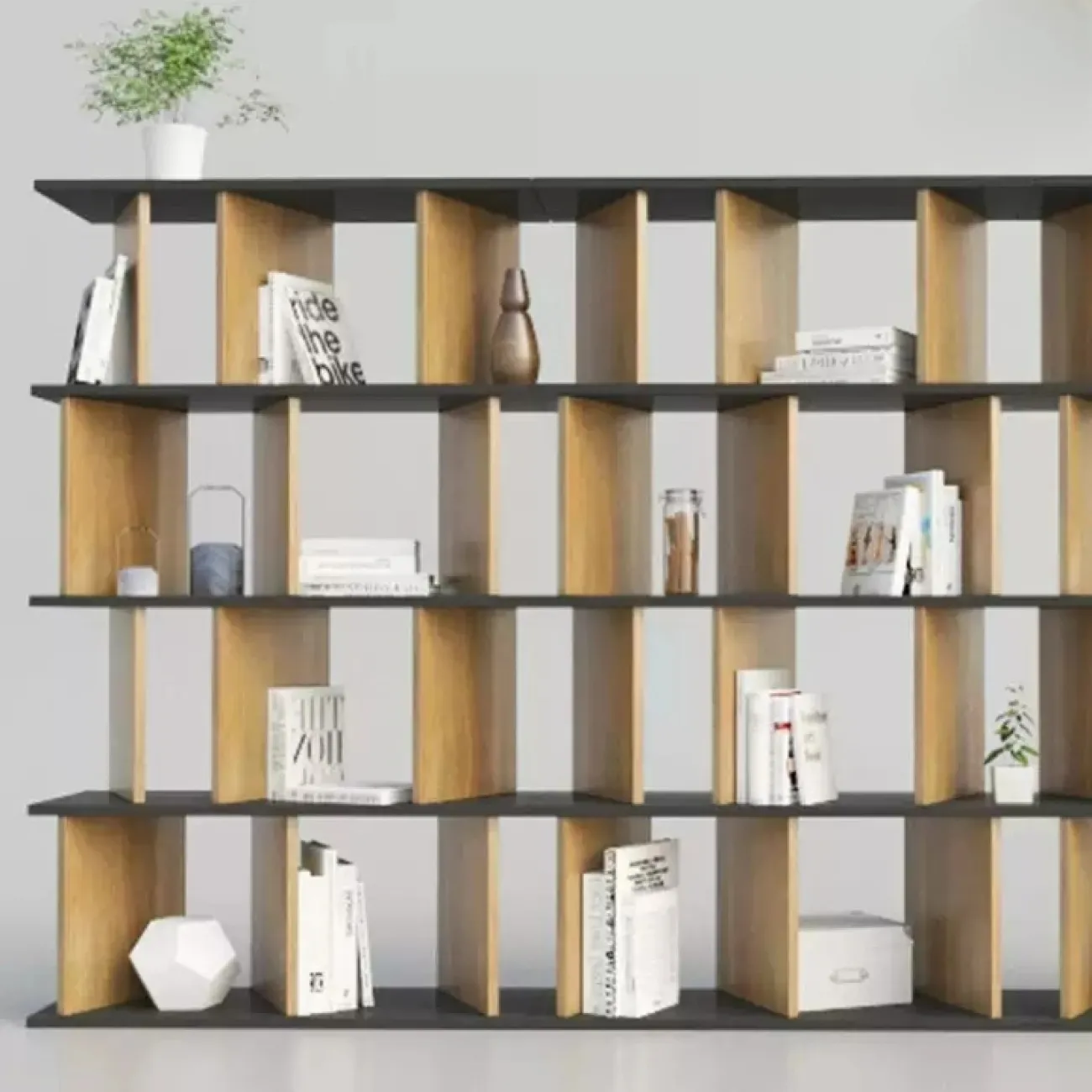 Многоуровневая книжная полка Wand из дерева KP39533-32