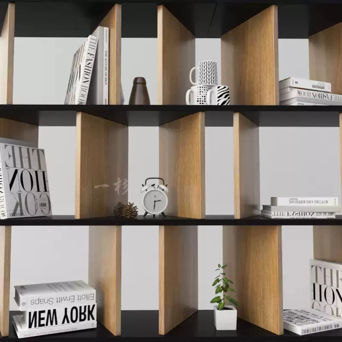 Многоуровневая книжная полка Wand из дерева KP39533-32