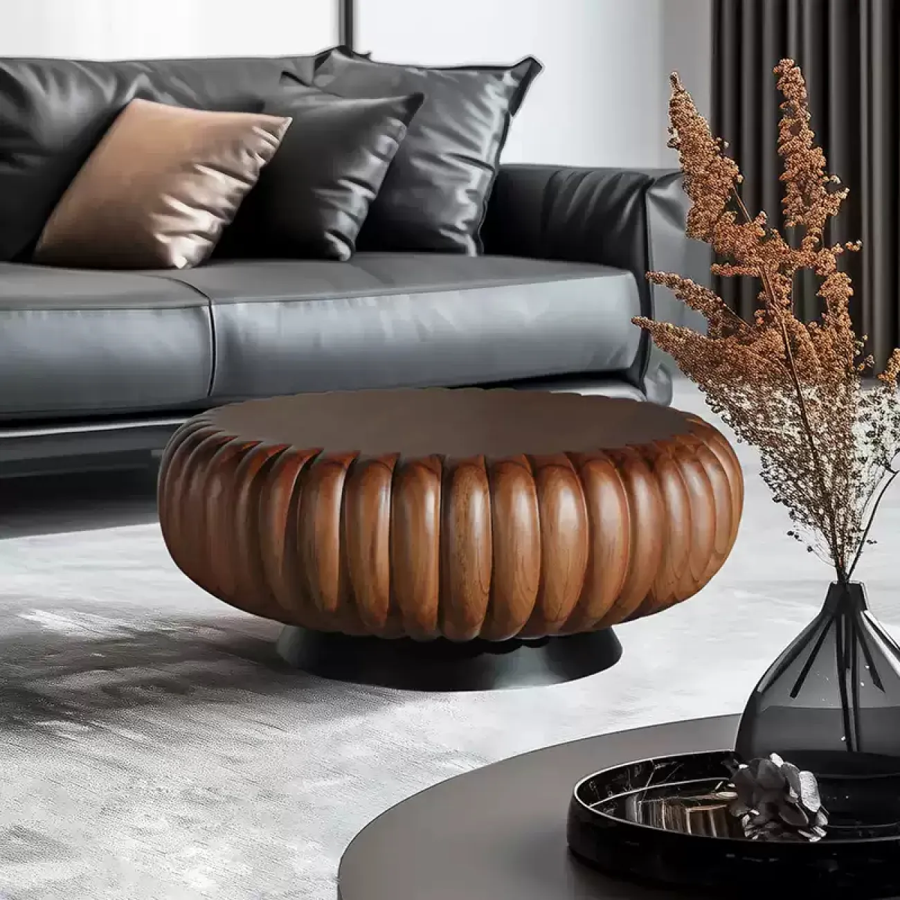 Фактурный журнальный столик Minicum из дерева JS39544-32