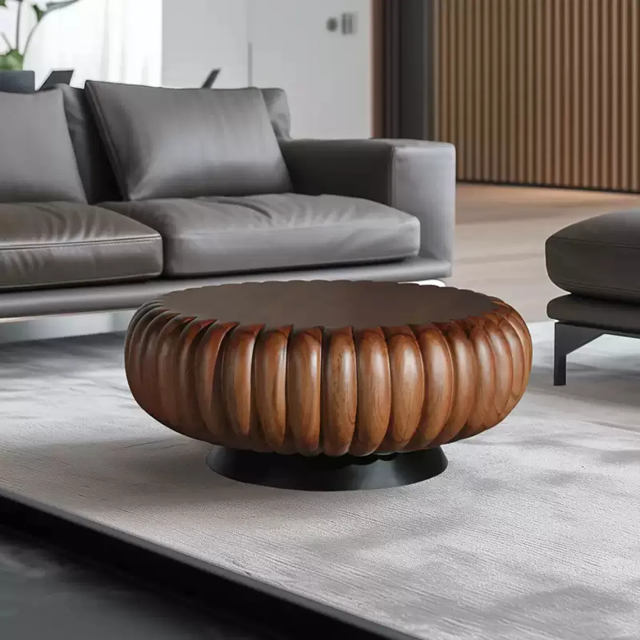 Фактурный журнальный столик Minicum из дерева JS39544-32