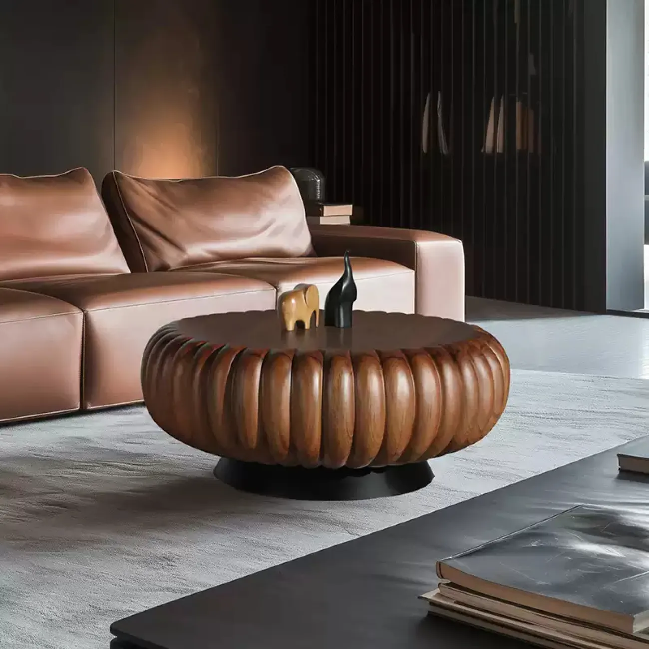 Фактурный журнальный столик Minicum из дерева JS39544-32