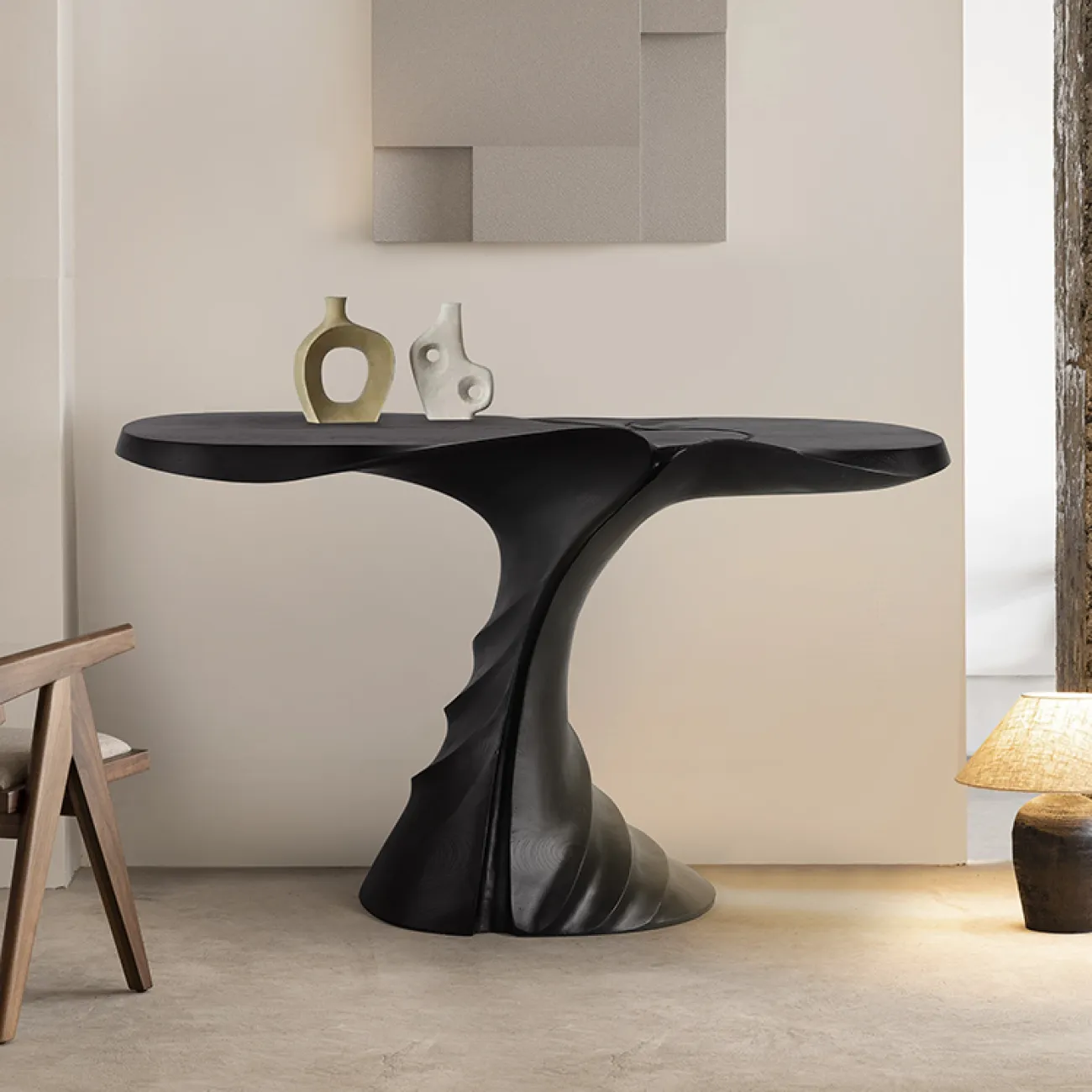 Изящный приставной столик Minicum ручной работы из дерева PS39562-32