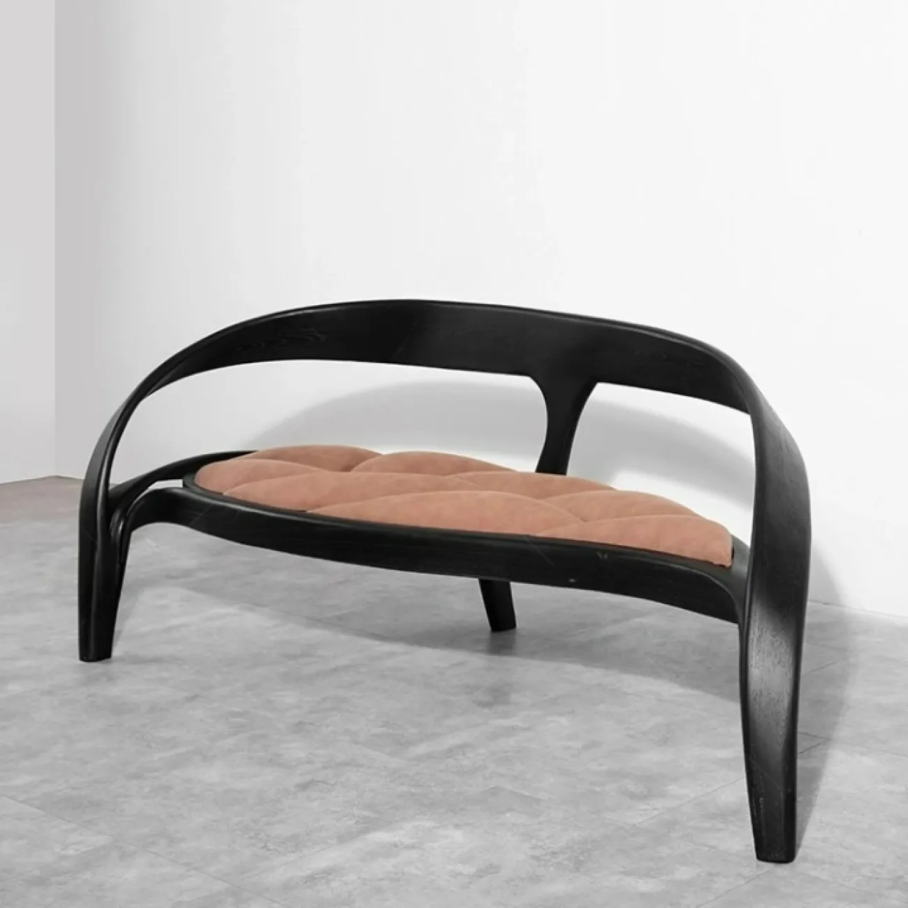 Элегантный диван-скамья Minicum из ясеня и кожи DV39566-32