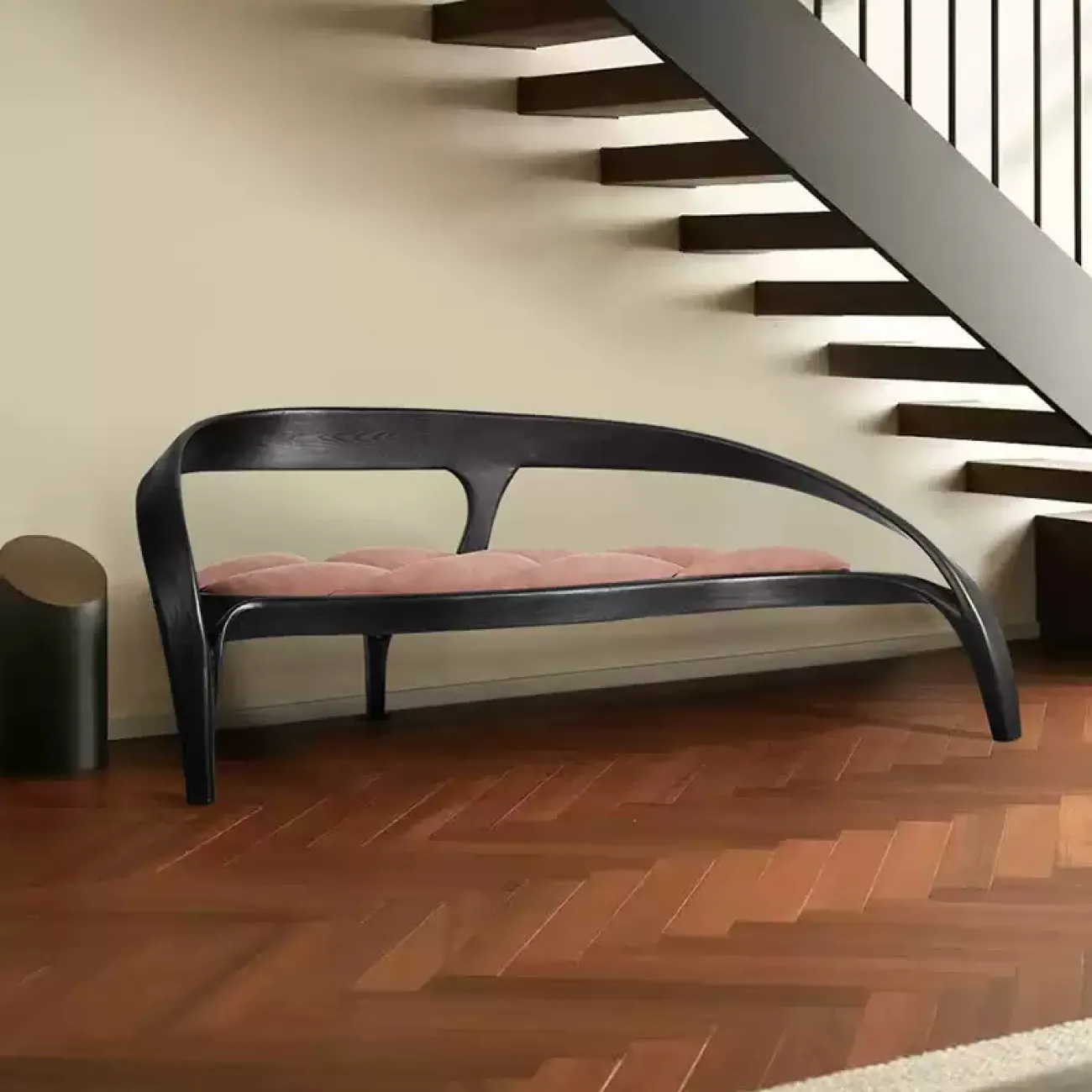 Элегантный диван-скамья Minicum из ясеня и кожи DV39566-32