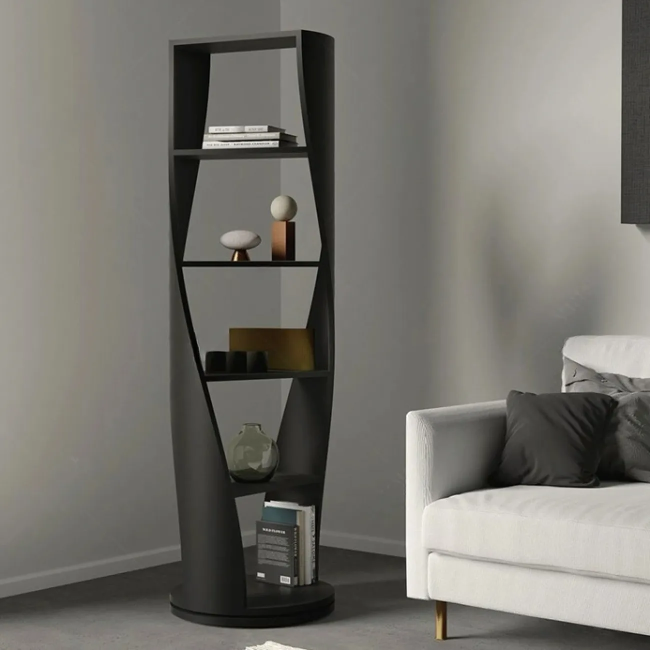 Дизайнерская поворотная книжная полка Minicum из дерева PL39594-32
