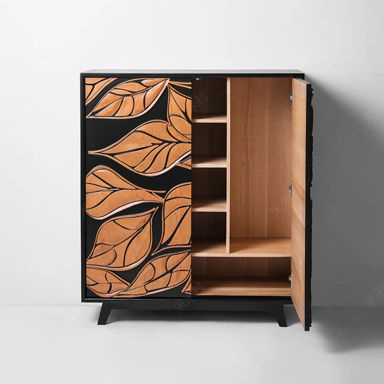 Роскошный комод "Листья" Minicum ручной работы из дерева KD39604-32