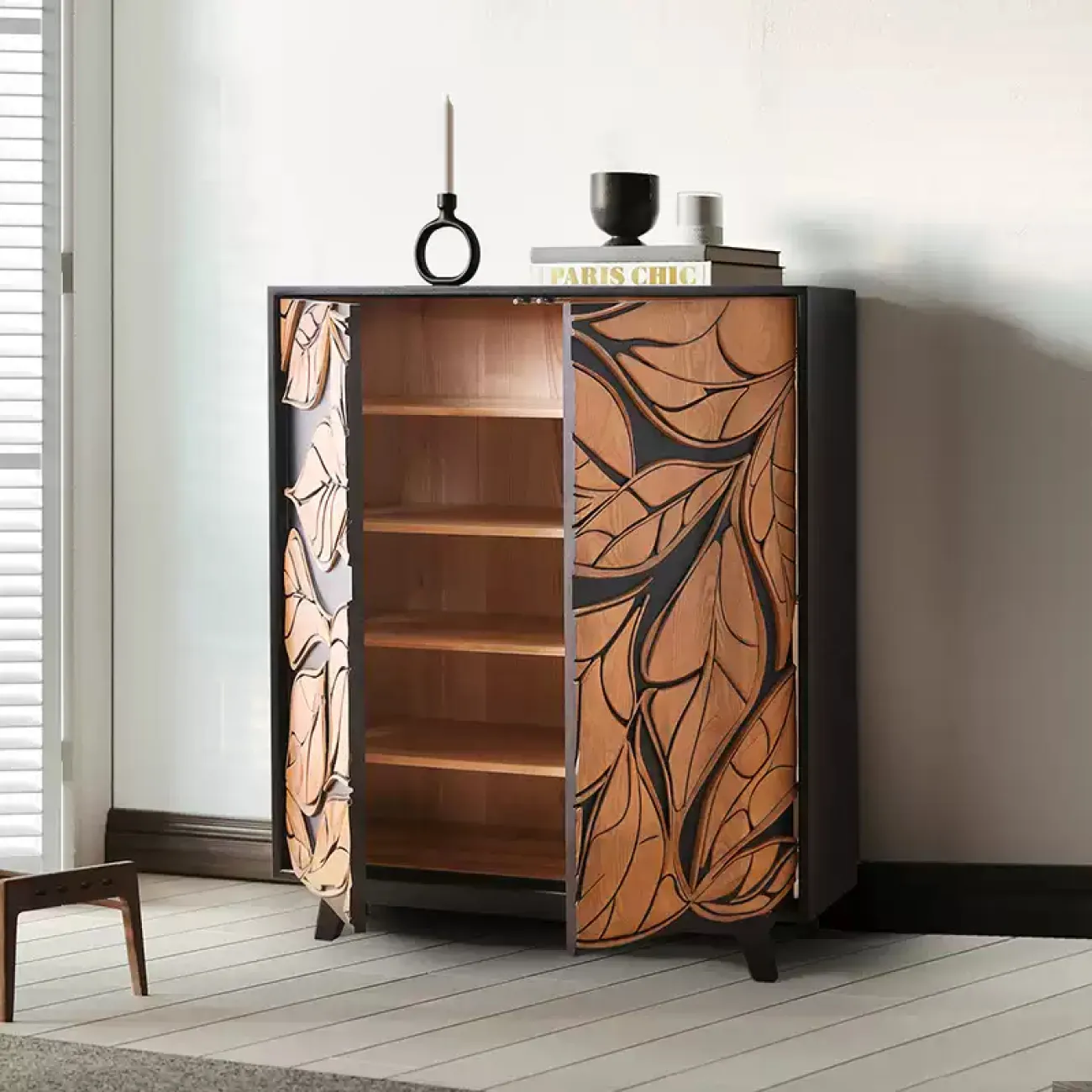 Роскошный комод "Листья" Minicum ручной работы из дерева KD39604-32