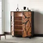 Роскошный комод "Листья" Minicum ручной работы из дерева KD39604-32