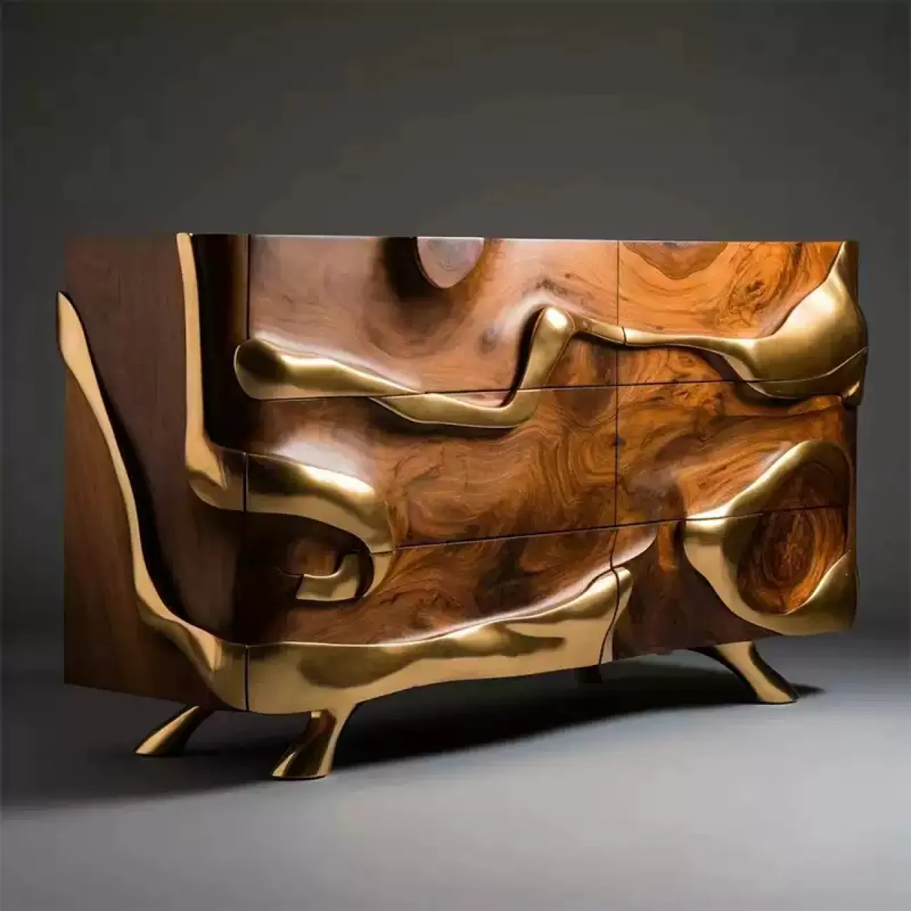 Роскошный резной комод Minicum ручной работы из дерева KD39605-32