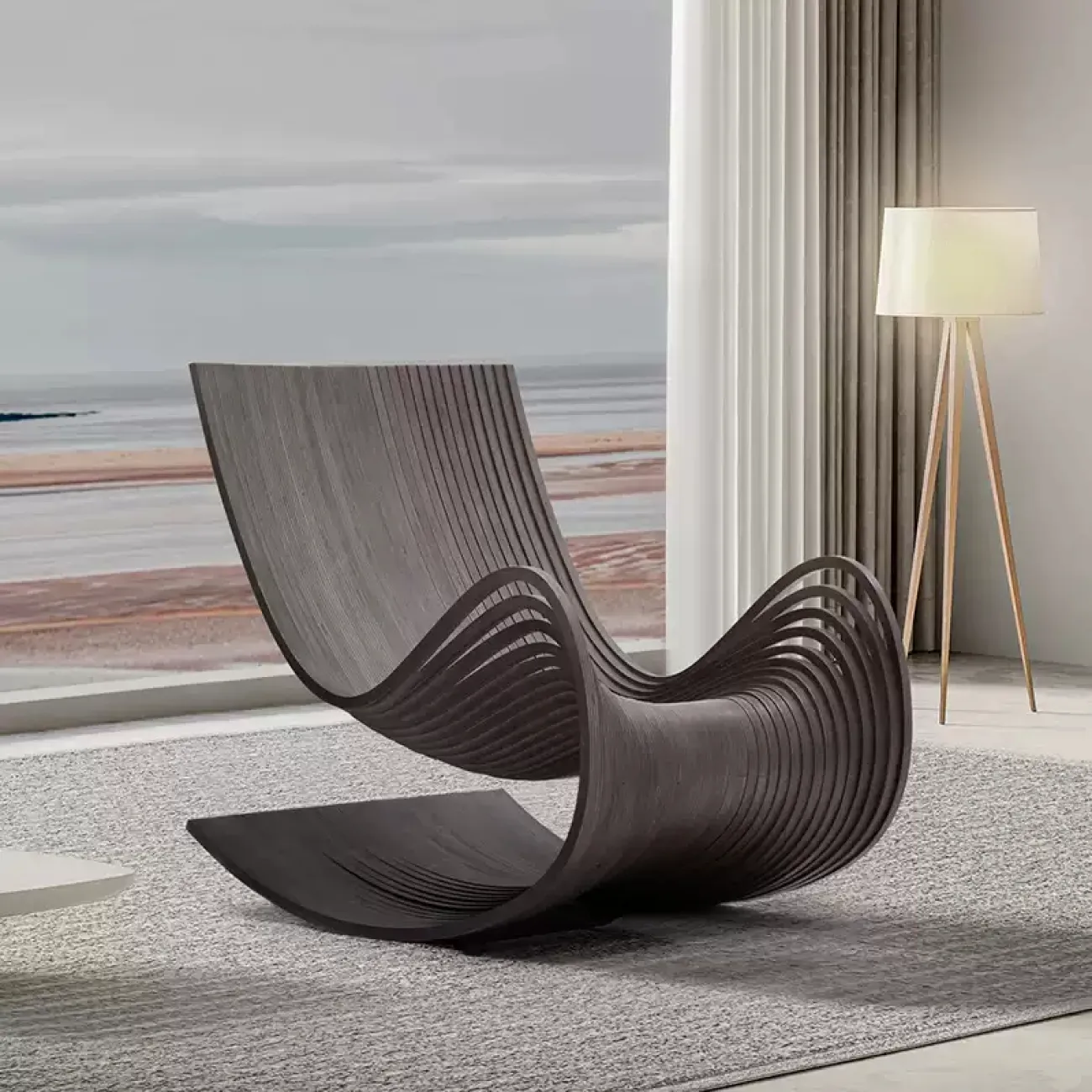 Дизайнерское кресло-качалка Minicum из берёзы KR39607-32