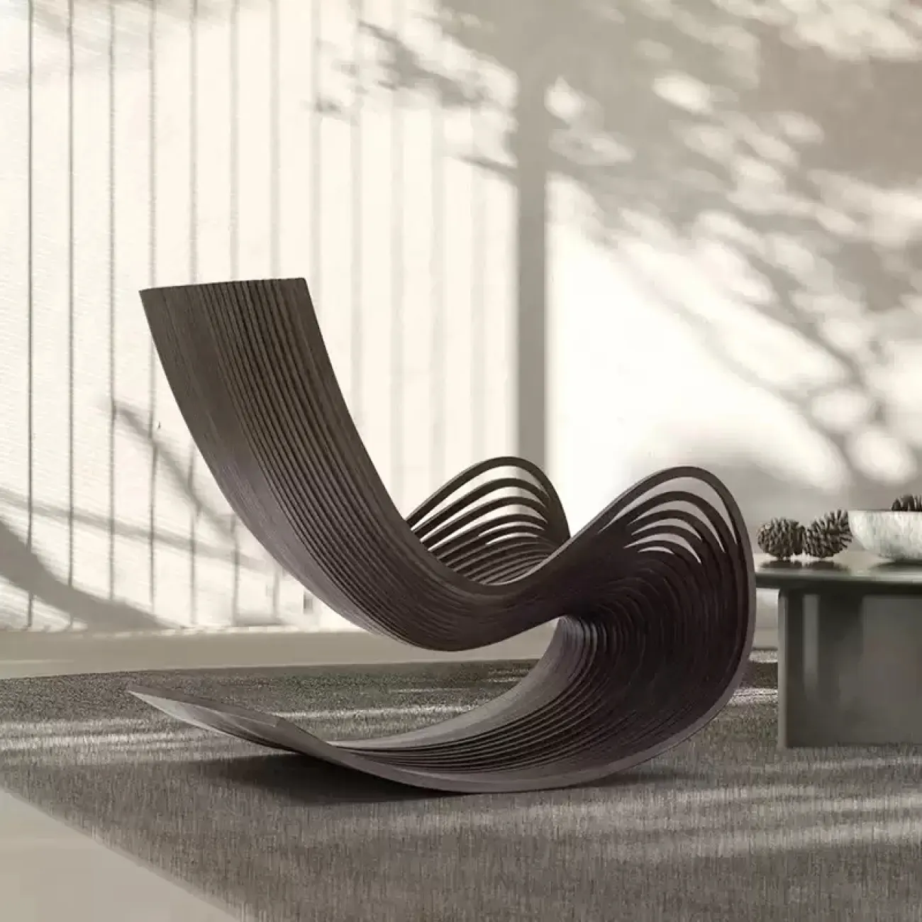 Дизайнерское кресло-качалка Minicum из берёзы KR39607-32