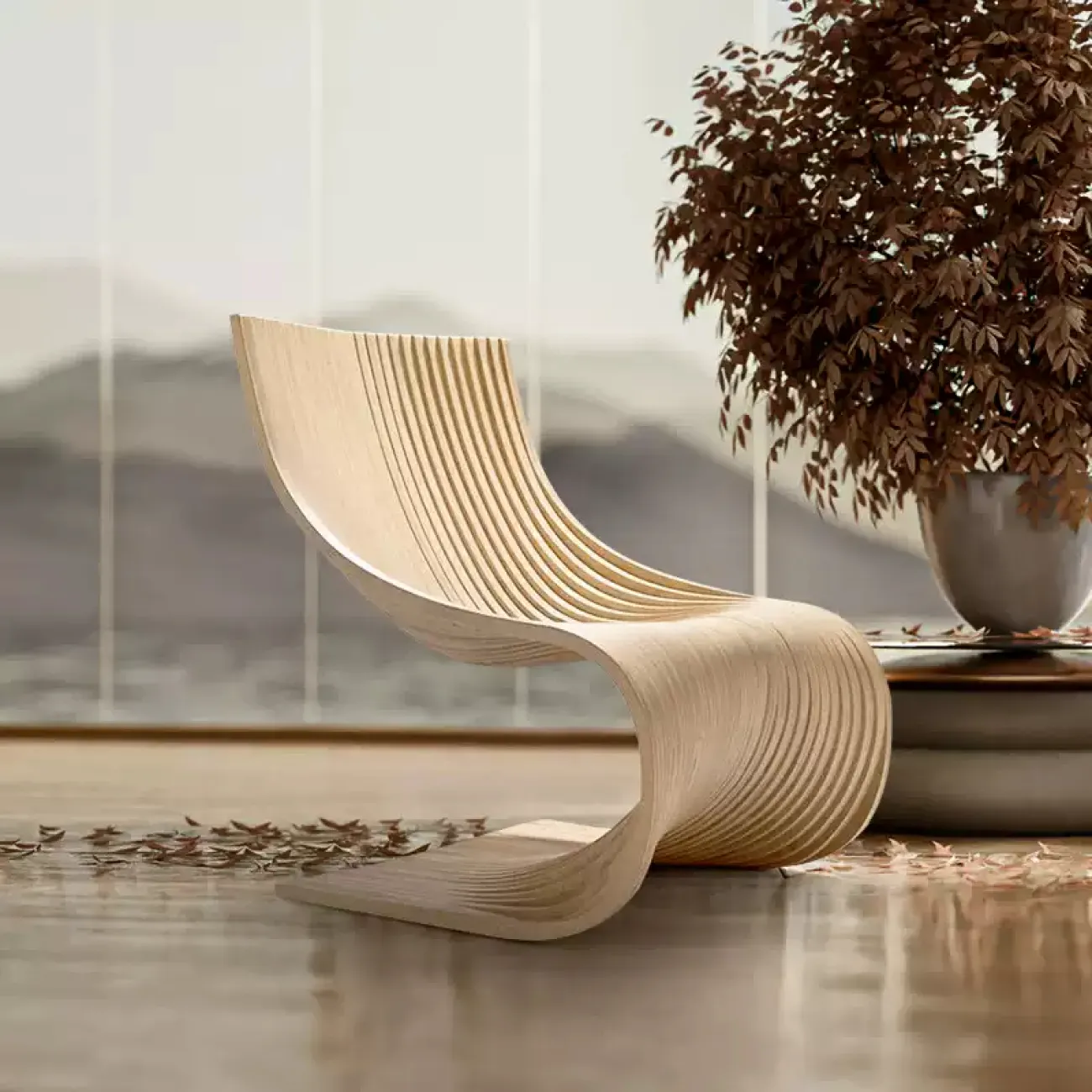 Дизайнерское кресло Minicum из берёзы KR39608-32