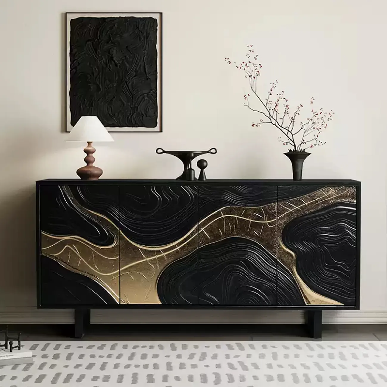 Роскошный резной комод Minicum ручной работы из дерева KD39611-32