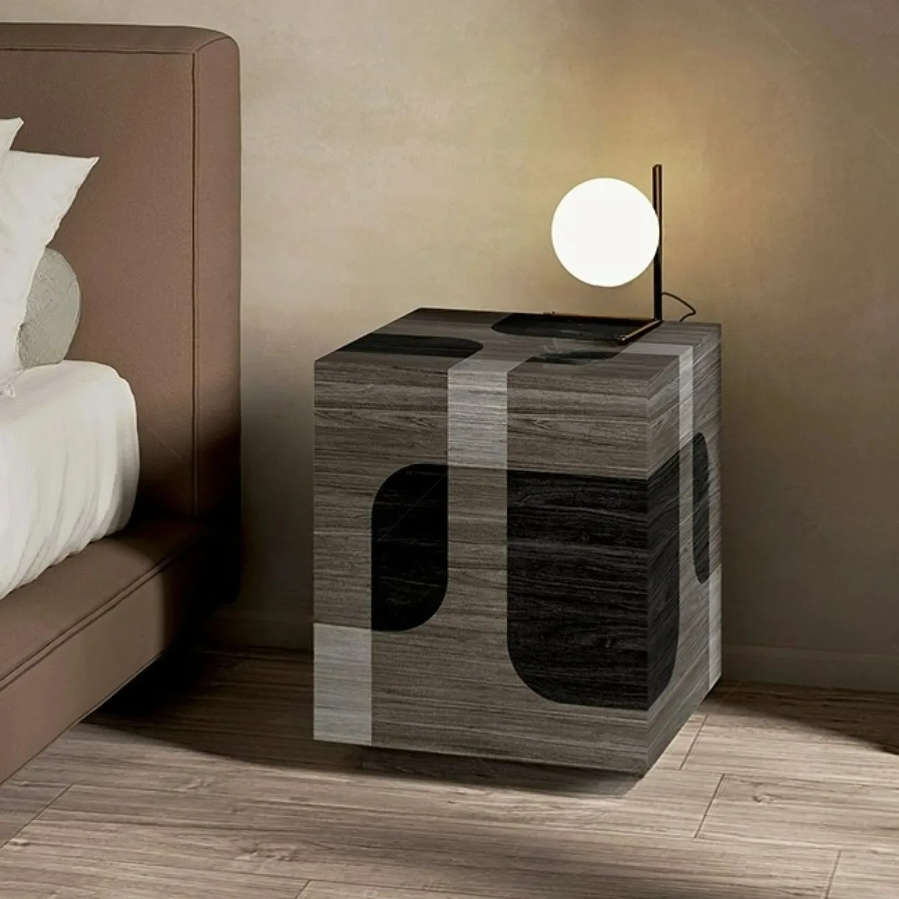 Оригинальная прикроватная тумба Minicum из дерева PT39614-32