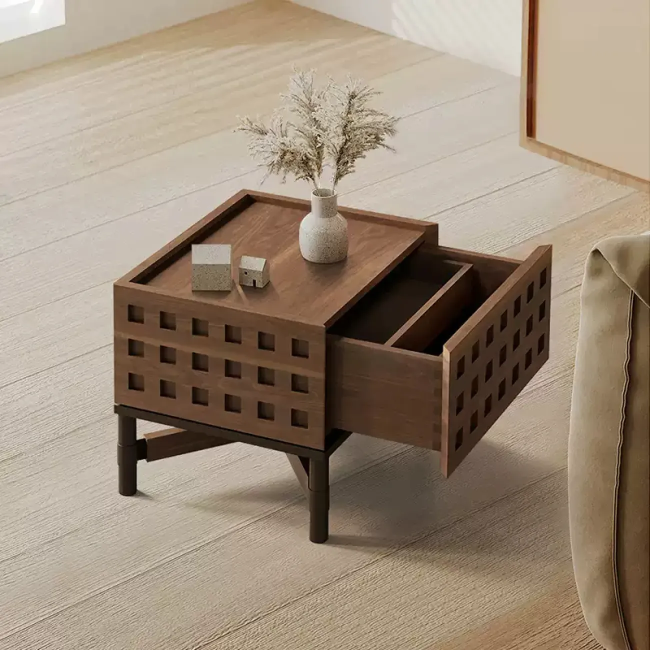 Оригинальная прикроватная тумба Minicum из дерева PT39620-32