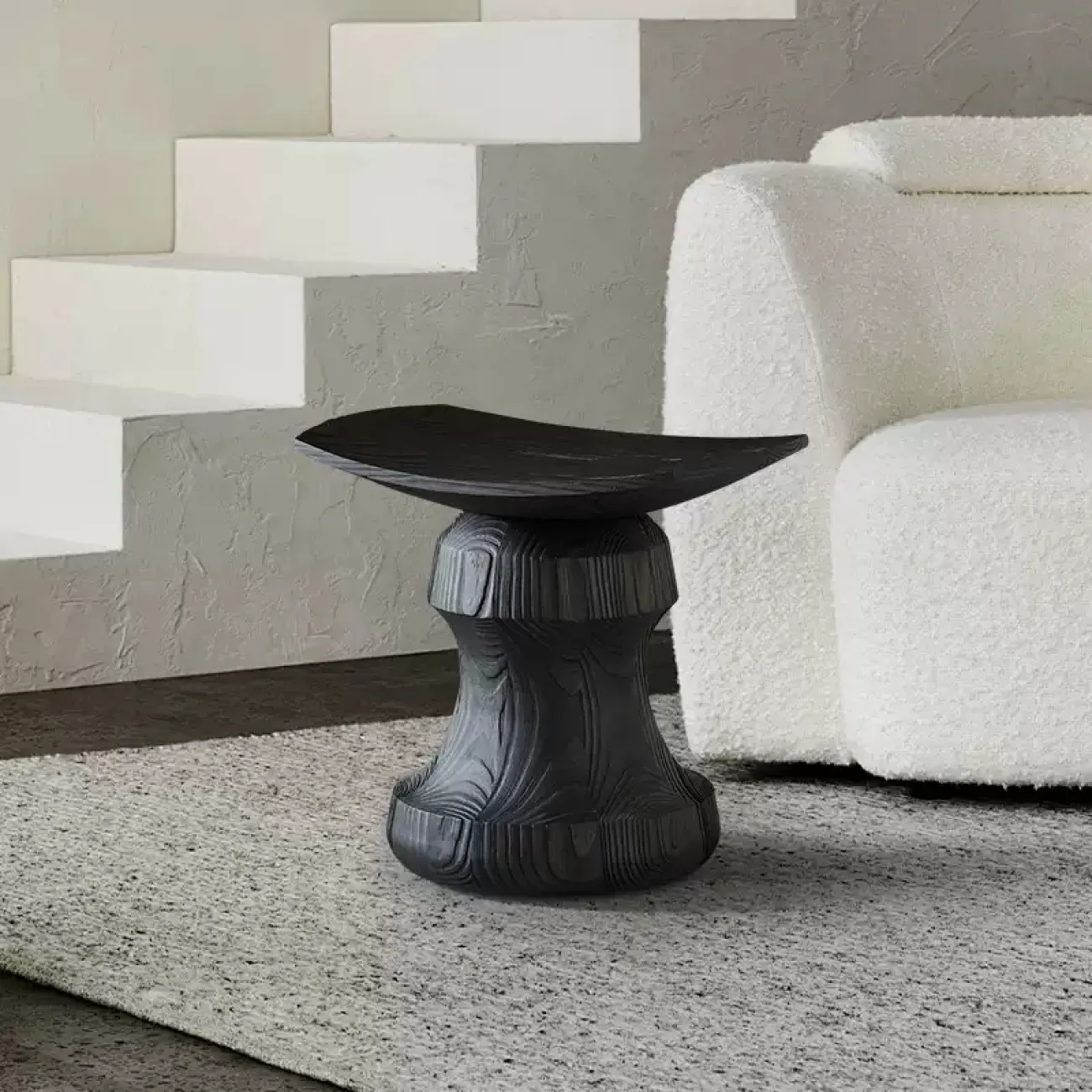 Резной табурет Minicum ручной работы дерева TB39625-32