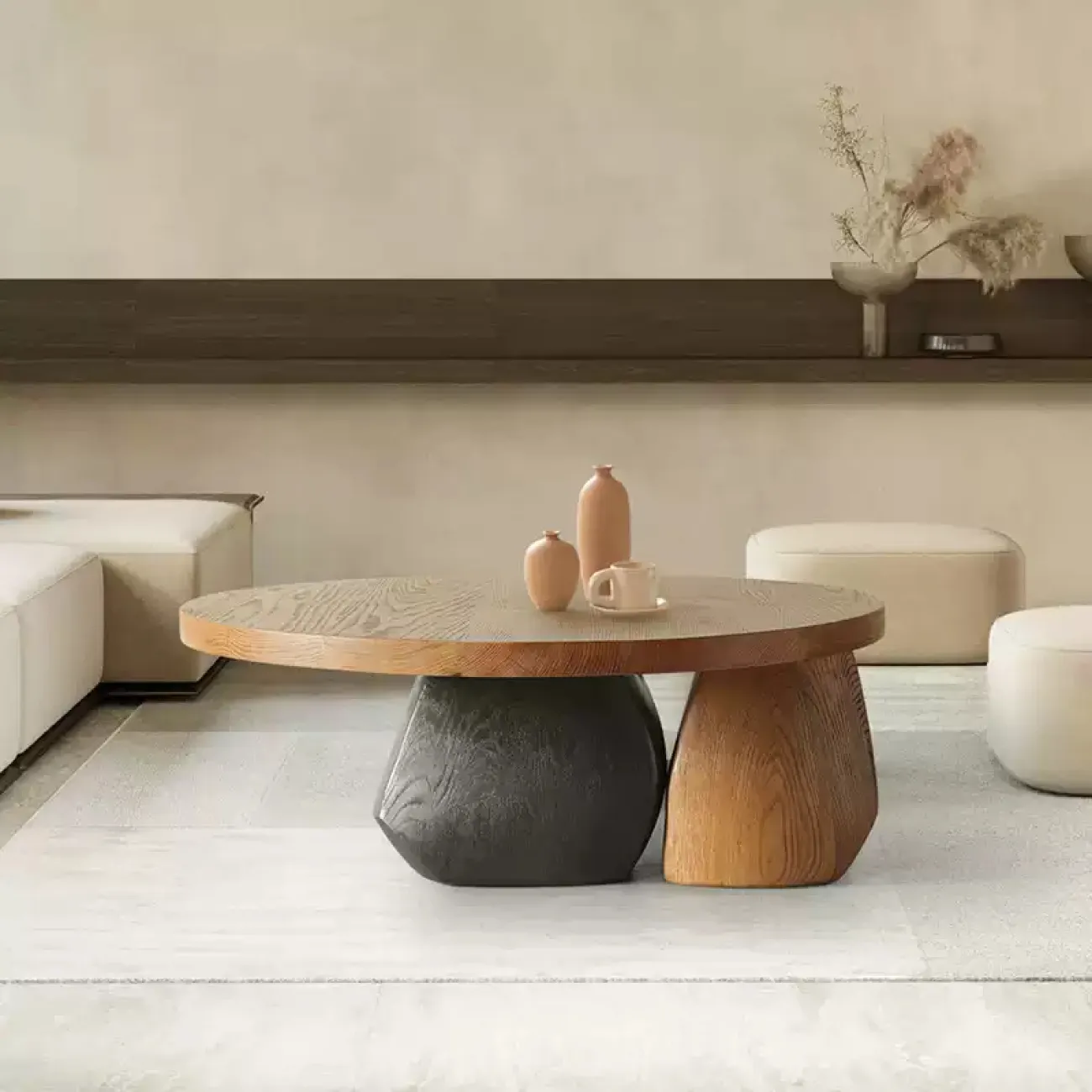 Роскошный журнальный стол Minicum из дерева JS39628-32 Роскошный журнальный стол Minicum из дерева JS39628-32