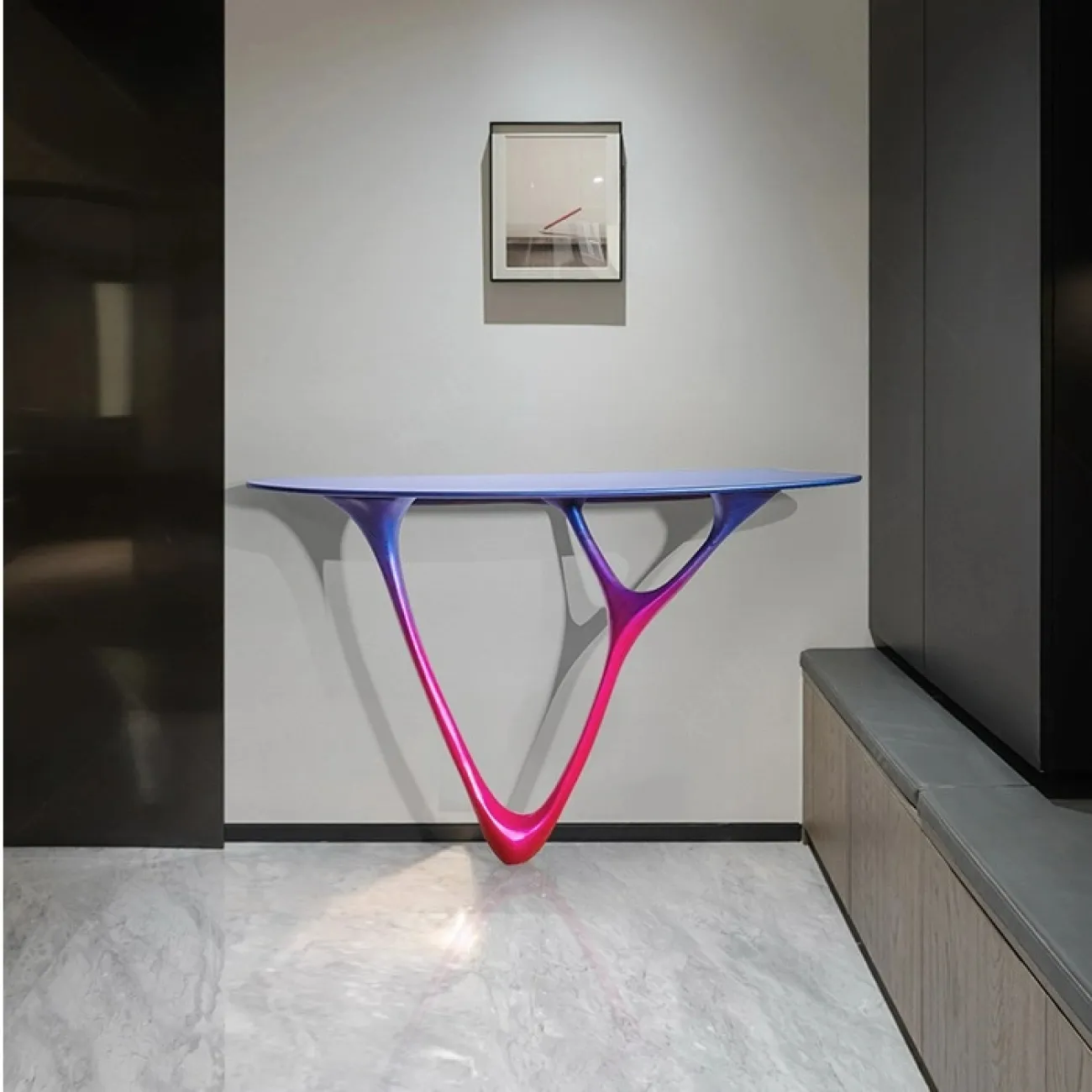 Яркий приставной столик Minicum из берёзы PS39629-32