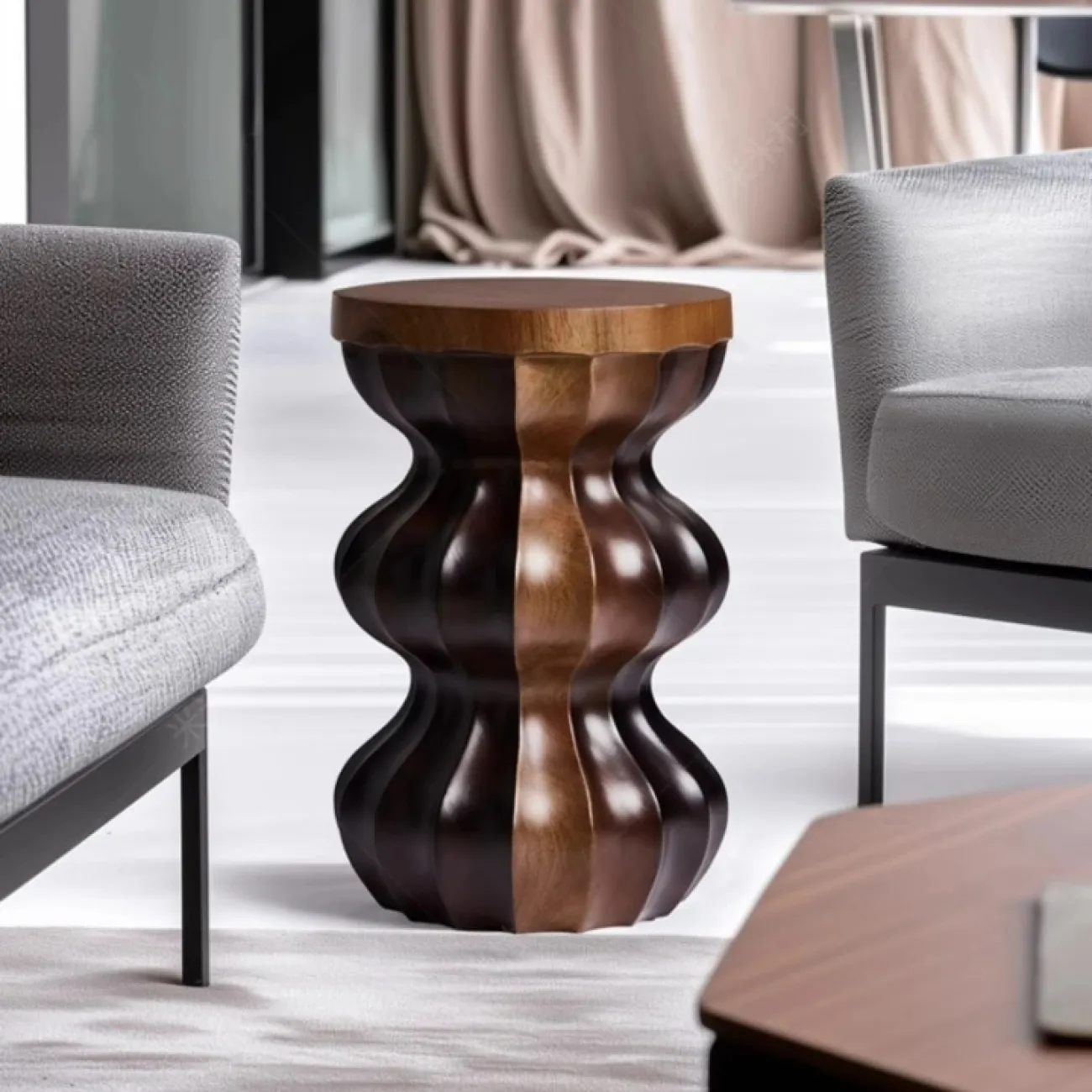 Резной журнальный стол Minicum из дерева JS39630-32