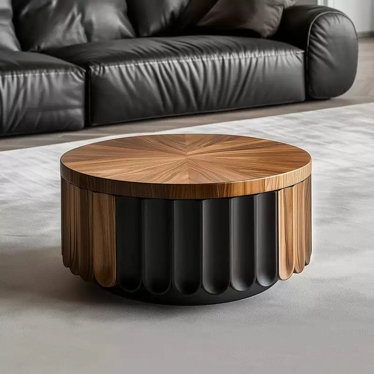 Резной журнальный стол Minicum из древесины грецкого ореха JS39631-32