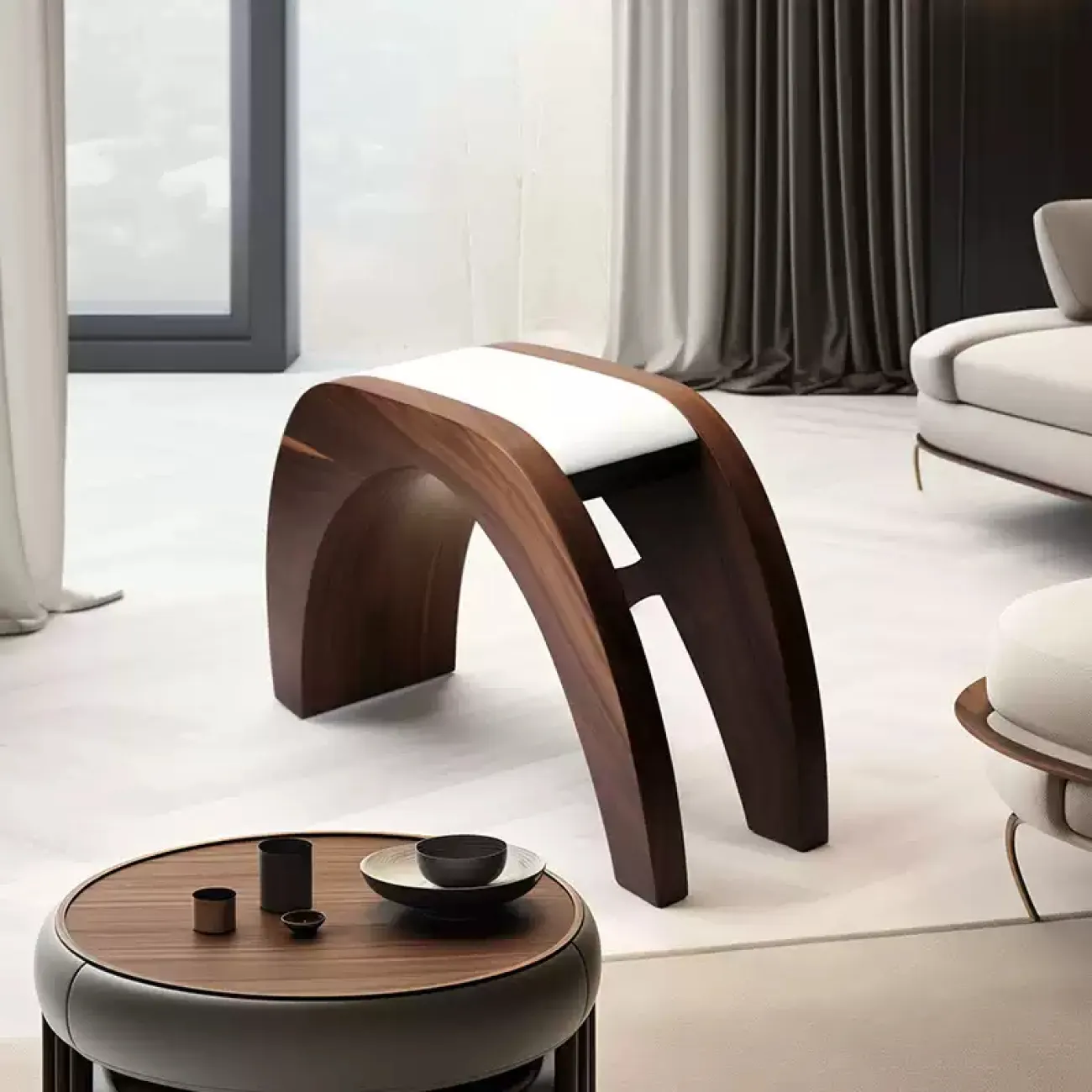 Оригинальный табурет Minicum ручной работы из дерева TB39633-32