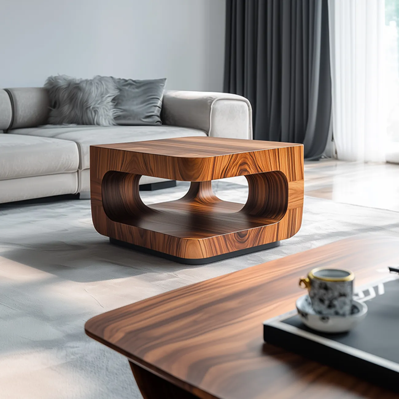 Роскошный журнальный столик Minicum из дерева JS39634-32 Роскошный журнальный столик Minicum из дерева JS39634-32