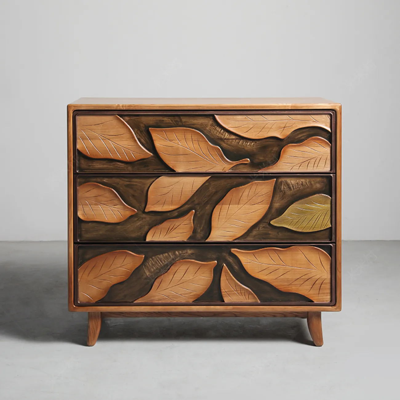 Роскошный резной комод "Листья" Minicum ручной работы из дерева KD39637-32
